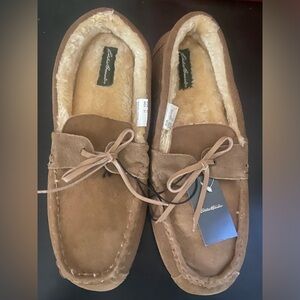 NWT Eddie Bauer Faux Fur Moccasin Slippers